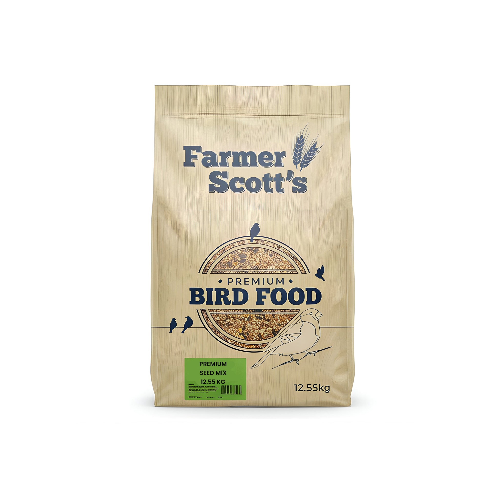 Farmer Scott's Premium Wild Bird Seed Mix - 12.55kg Bag -  Nutritious All-Season Feed for Garden Birds