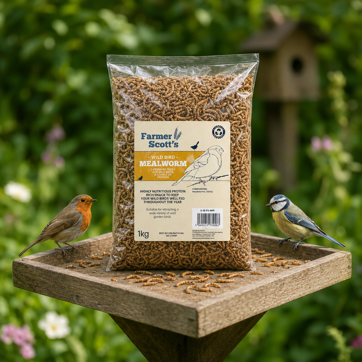 Farmer Scott's Mealworm 1KG – Protein Rich Feed for Wild Birds