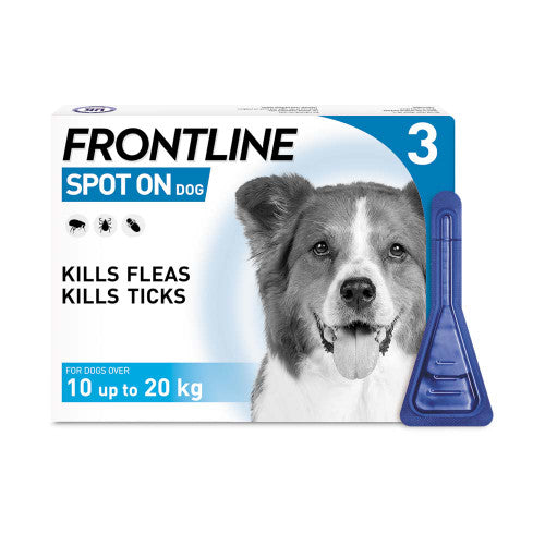 Frontline Spot On Dog - Medium Dog (10-20kg) - 3 Pipette