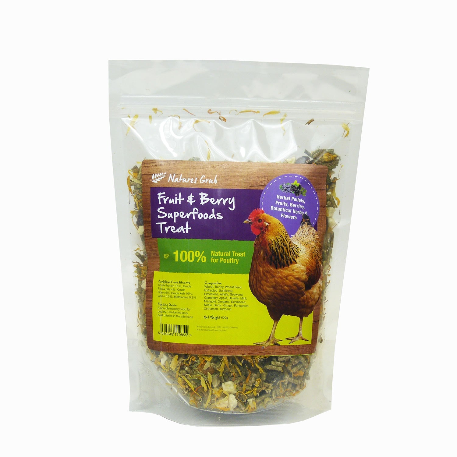 Nature's Grub Garlic & Herb Superfood Treat 600g