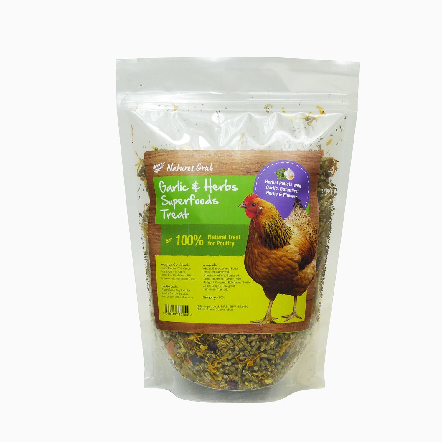 Nature's Grub Garlic & Herb Superfood Treat 600g