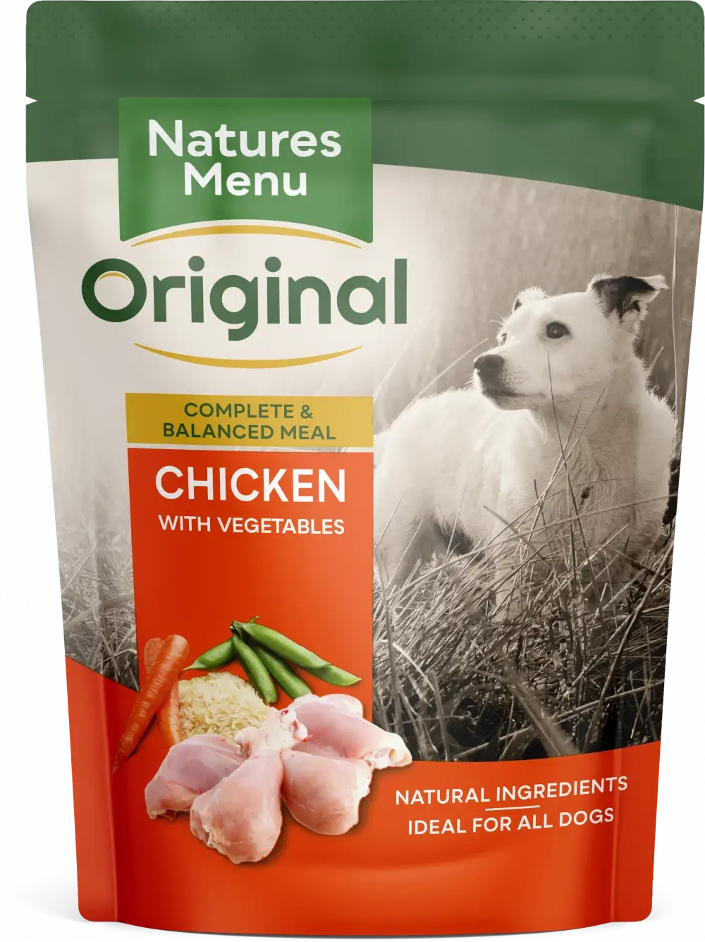 Natures Menu Dog Adult Pouch – Chicken with Veg & Rice, 300g