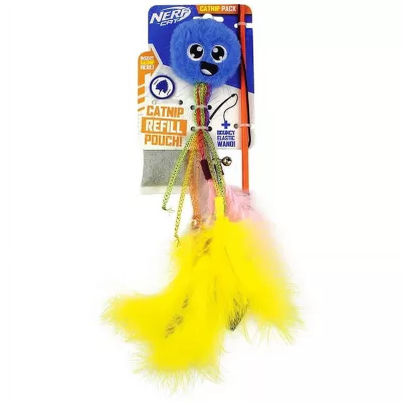Nerf Cat 12-inch ultraplush nylon elastic octopus cat toy with bells and wand