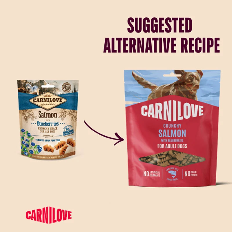 Carnilove Crunchy Salmon & Blueberries Dog Treats for Adult Dogs 200g