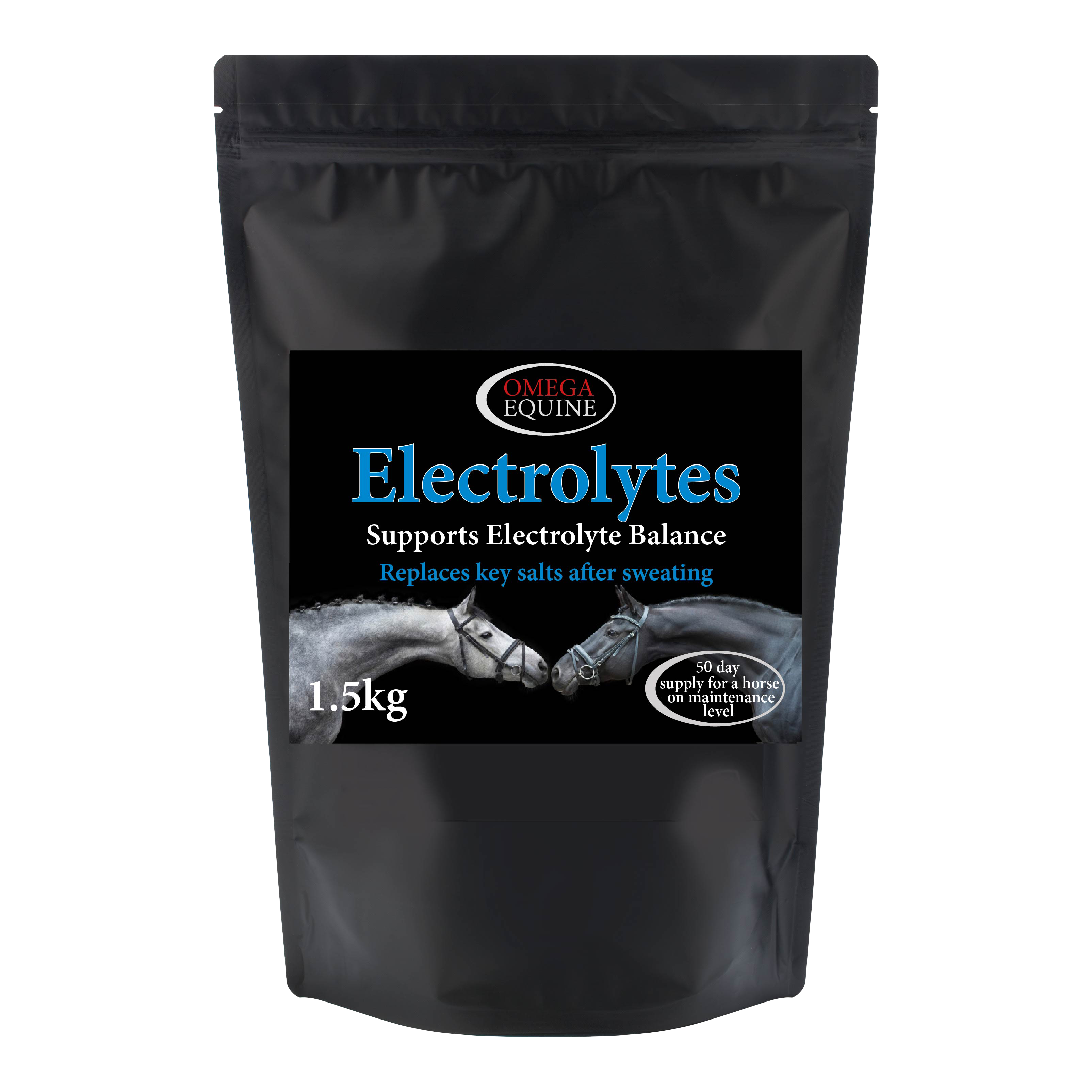 Omega Equine Electrolytes for horses, 1.5kg tub