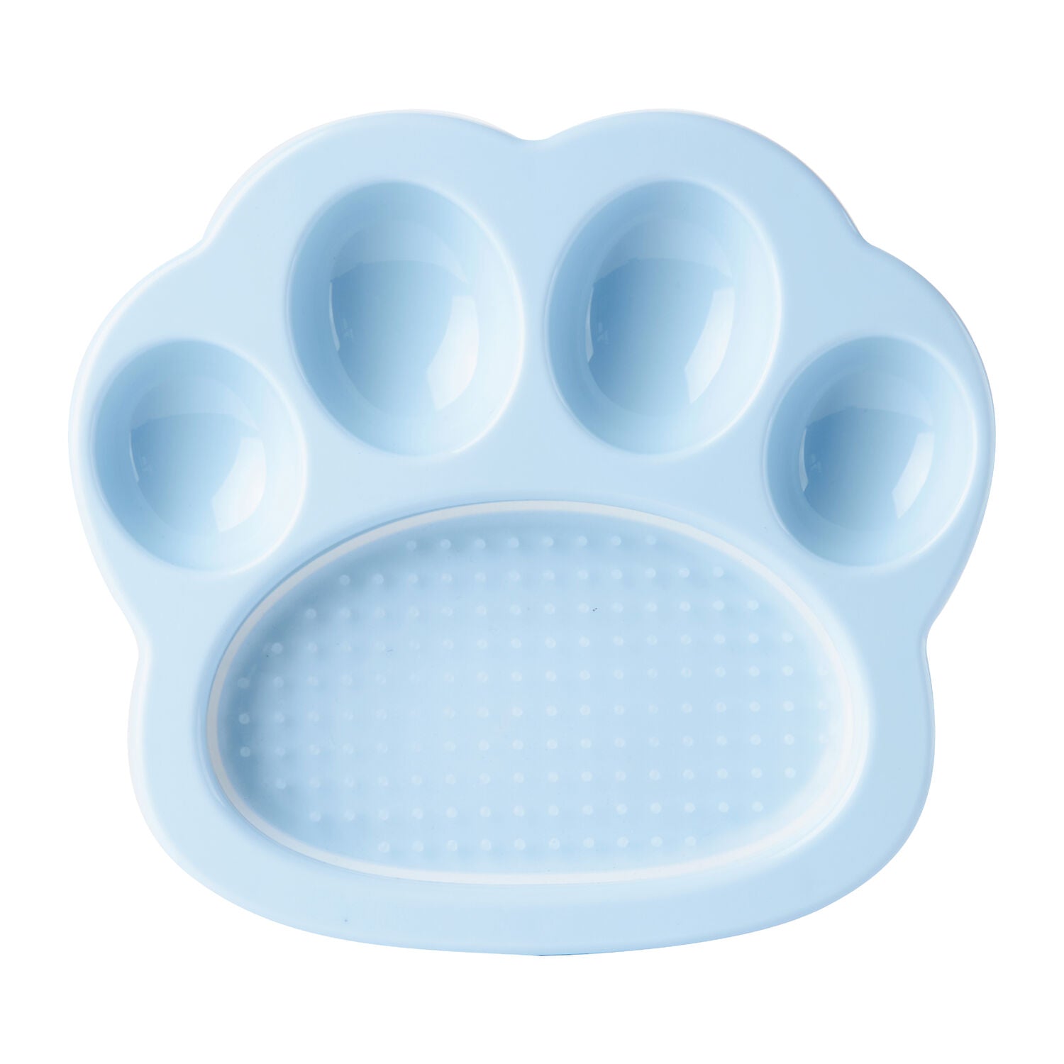 Pet Dream House PAW 2-in-1 Mini Slow Feeder & Lick Pad – Blue