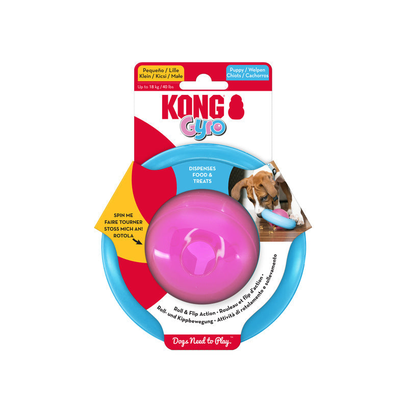 KONG Gyro Puppy – Small (Roll & Flip Treat Dispensing Toy)