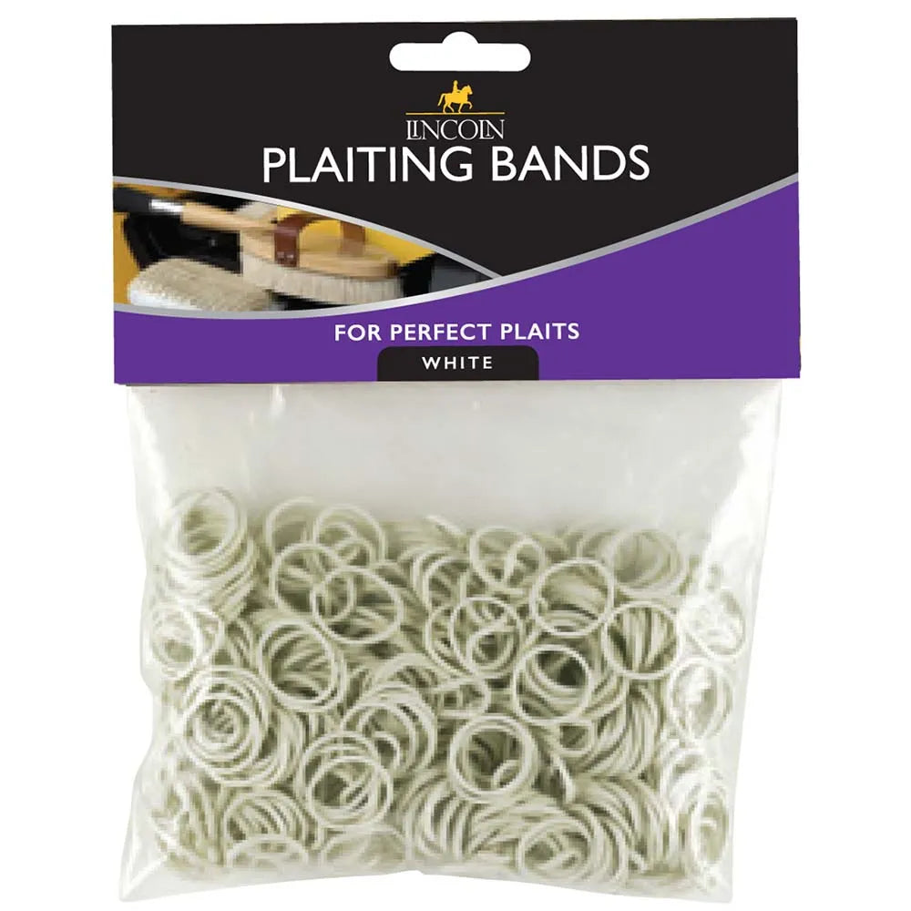 Lincoln Plaiting Bands – White, Rubber Bands for Manes & Tails