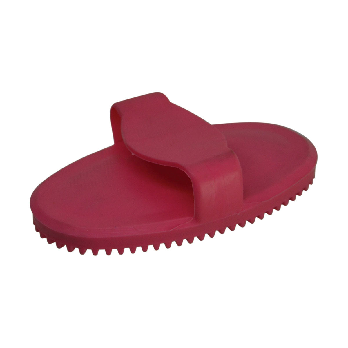 Lincoln Rubber Curry Comb – Pink, Large, Coat Cleaning Tool for Horses