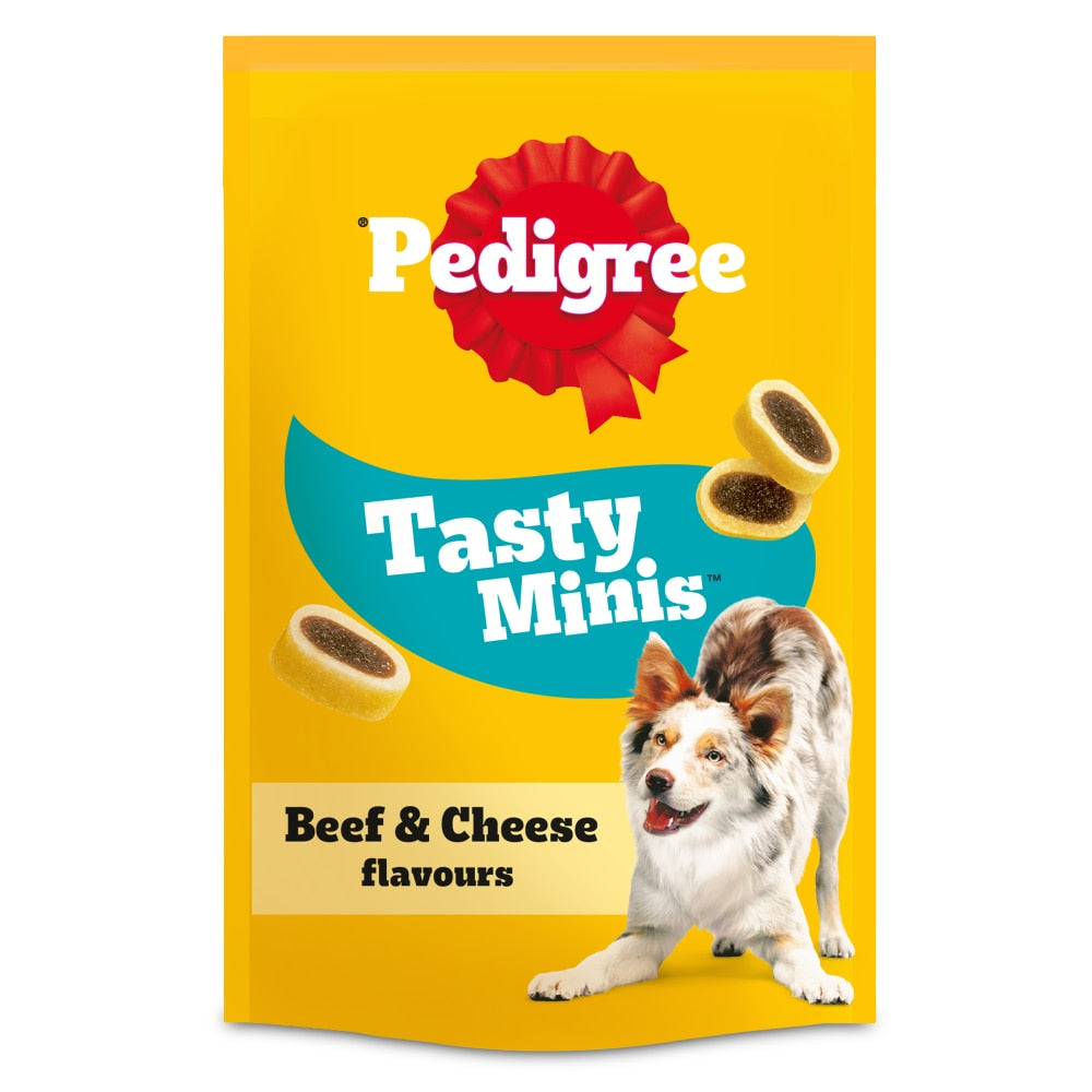Pedigree Chum Tasty Bites Cheese & Beef Nibbles – Soft Training Treats for Dogs