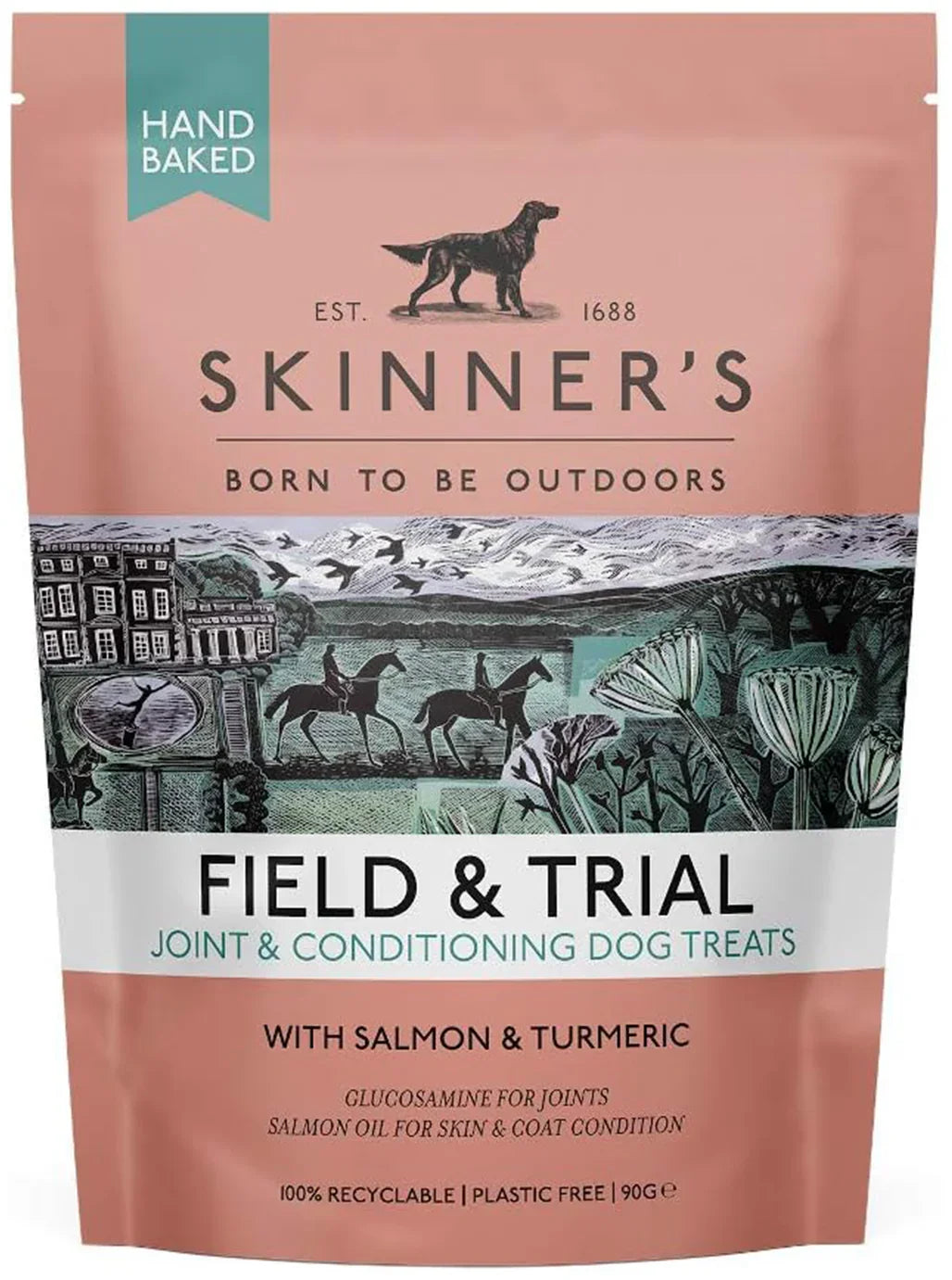 Skinner's Field & Trial Dog Treats – Joint & Conditioning with Salmon & Turmeric, 90g x 8 Pouches