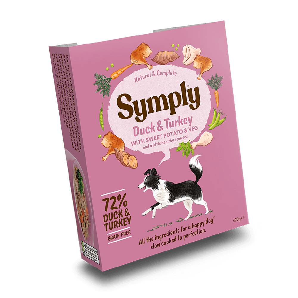 Symply Dog Tray Duck Potato Veg Wet Dog Food Natural Grain Free Complete Meal