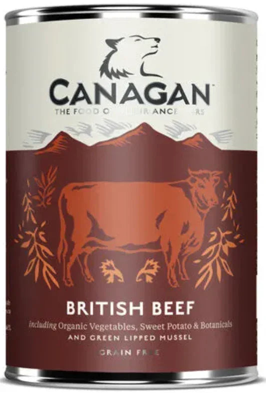 Canagan British Braised Beef Wet Dog food (6x400g)
