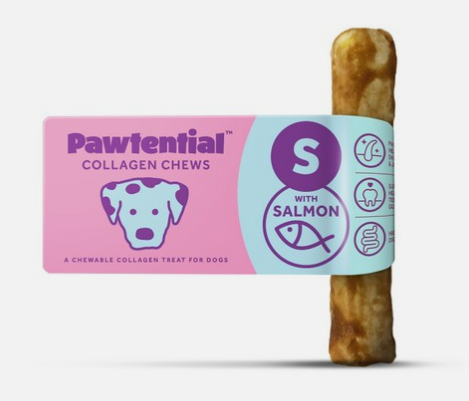Pawtential Collagen Chew Small – Salmon Flavour Single 36g Stick