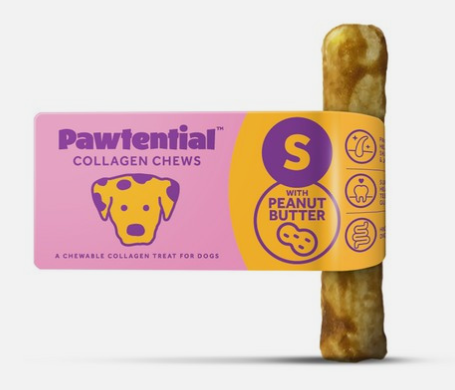 Pawtential Collagen Chew Small – Peanut Flavour Single 36g Stick