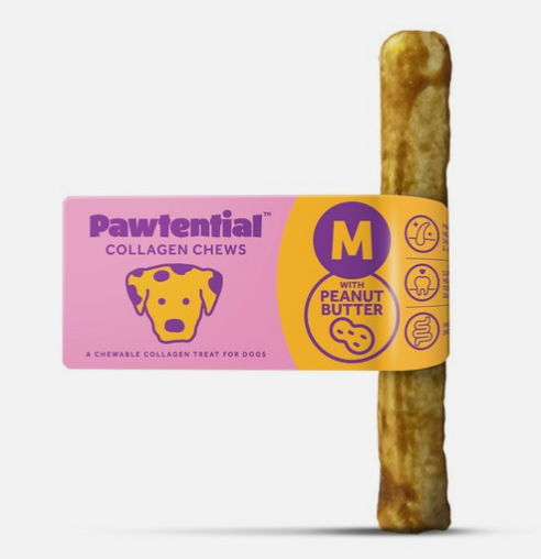 Pawtential Collagen Chew Medium – Peanut Flavour Single 70g Chew