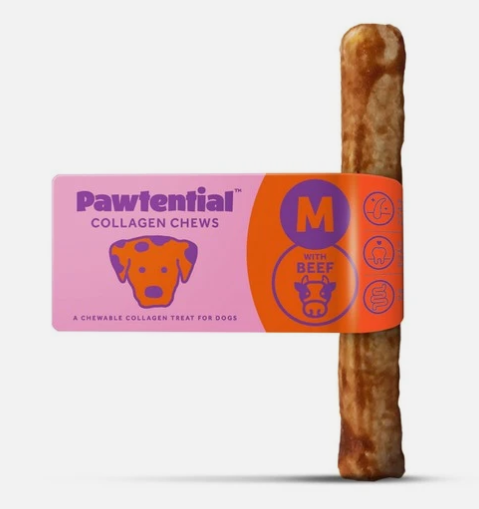 Pawtential Collagen Chew Medium – Beef Flavour Single 70g Chew