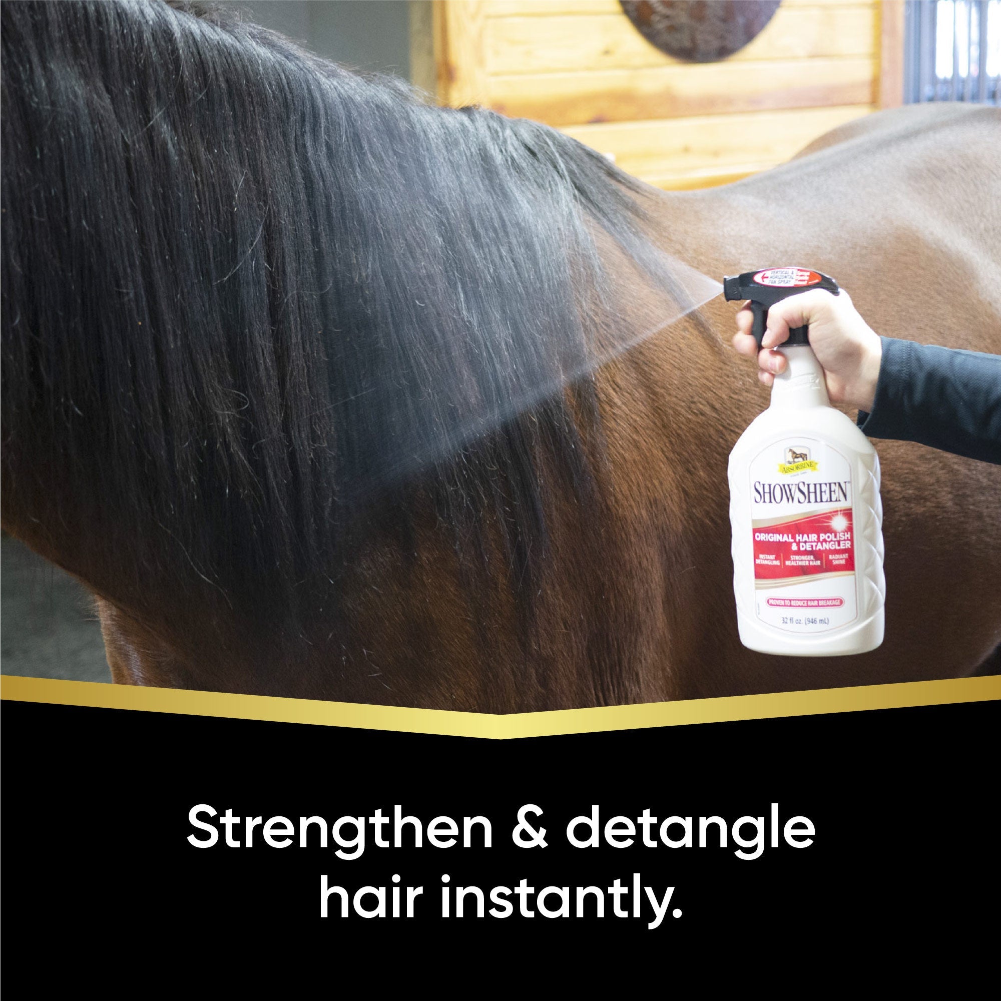Absorbine ShowSheen Hair Polish & Detangler – 3.8 Litre Gallon for Horses