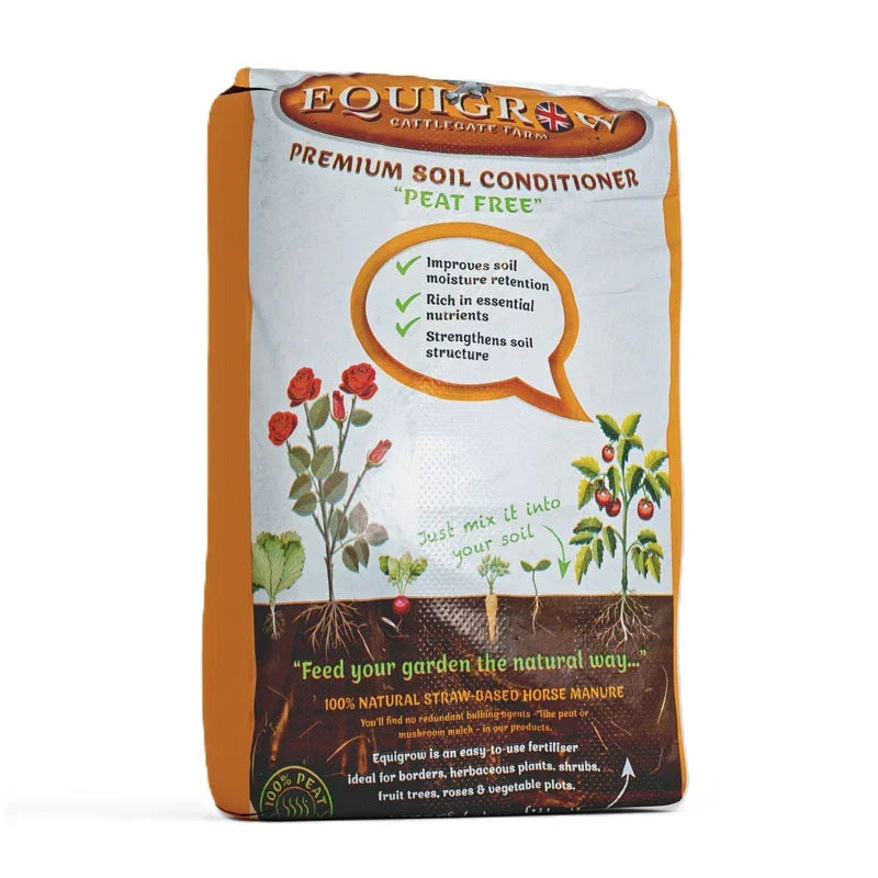 Equigrow Soil Conditioner 40L Organic Manure Fertiliser - Peat Free Compost