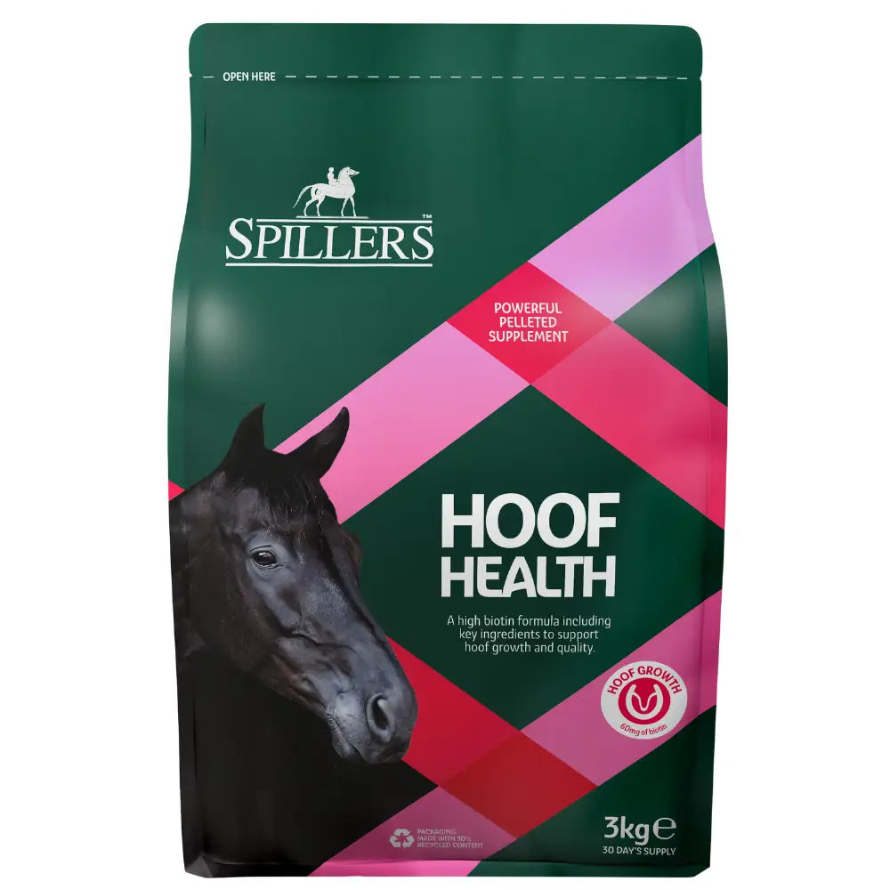 SPILLERS Hoof Health 3kg Horse Supplement, High Biotin Formula for Hoof Growth and Quality, 30 Day Supply Pellet