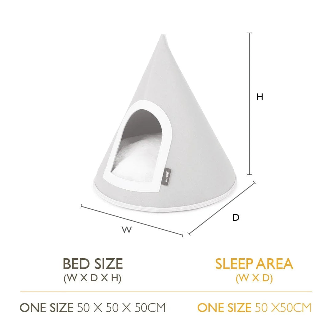 Scruffs Stockholm Felt Cone Cat Bed L50cm x W50cm x D50cm