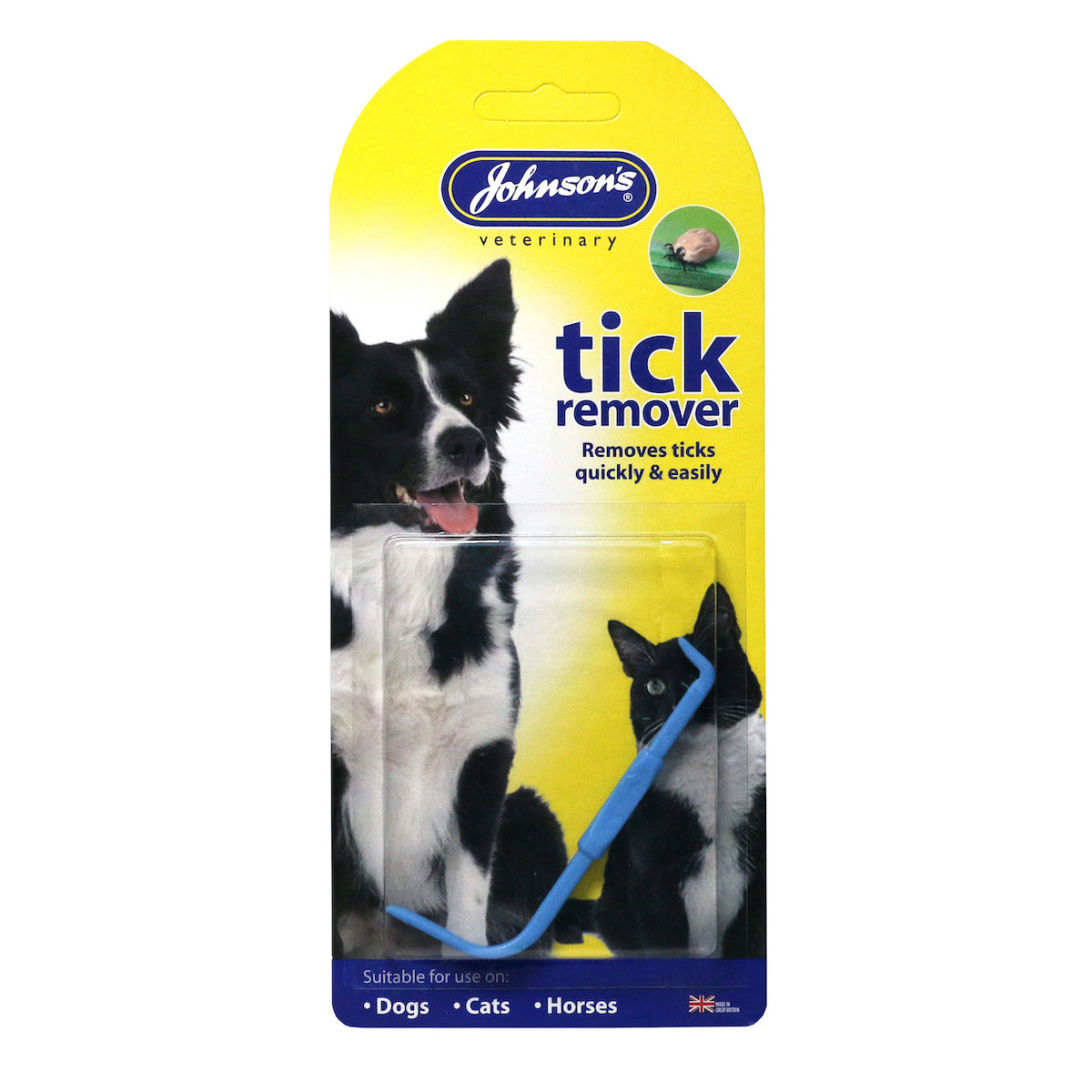 Johnsons Tick Remover Tool for Dogs Cats Safe Easy Tick Removal Tool