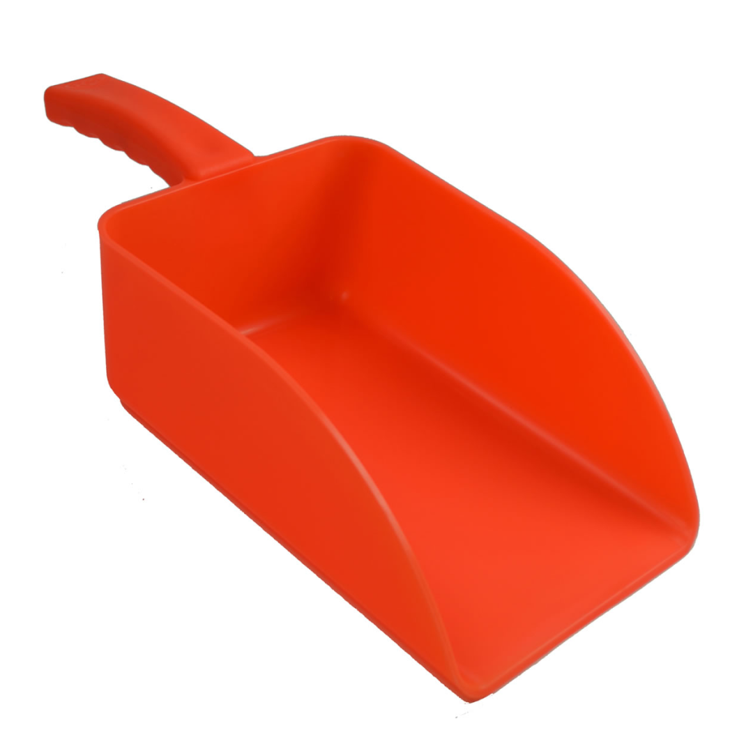Harold Moore Hand Scoop – Large Orange, One-Piece Feed Scoop
