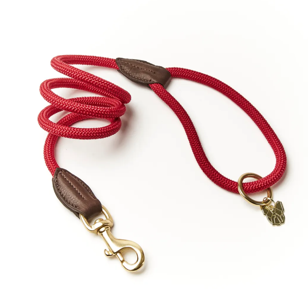 Digby & Fox Fine Rope Dog Lead Red
