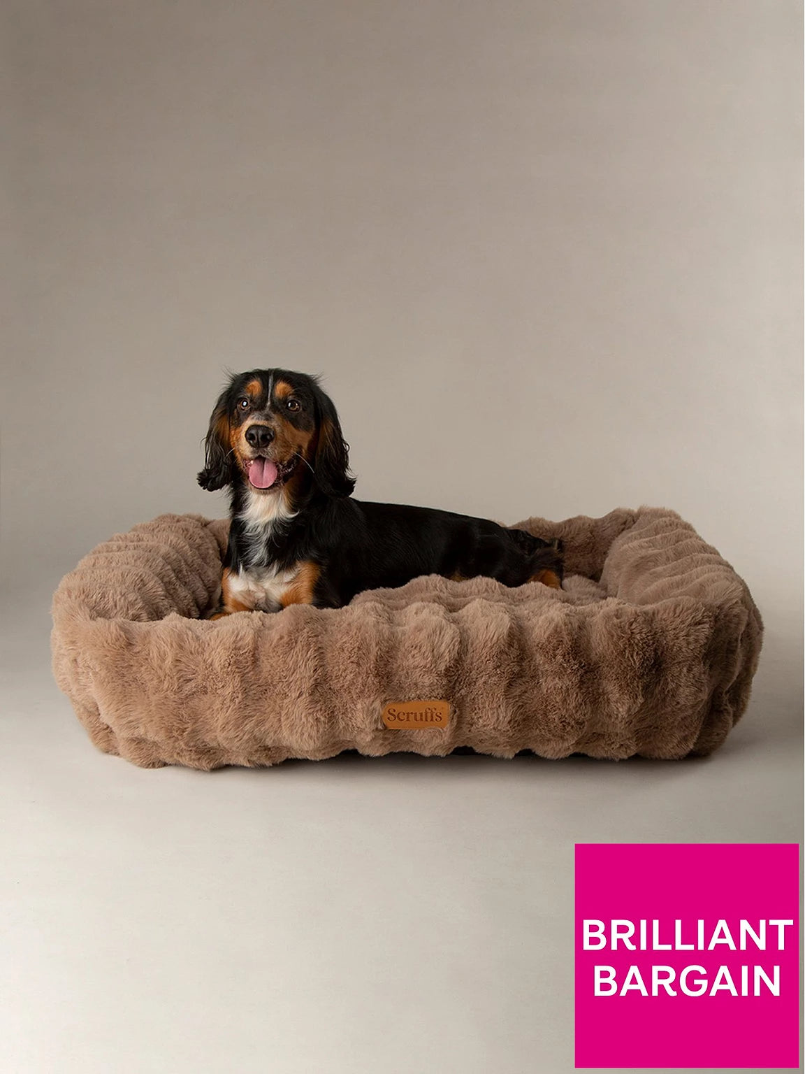 Scruffs Alpine Box Bed – Taupe Medium