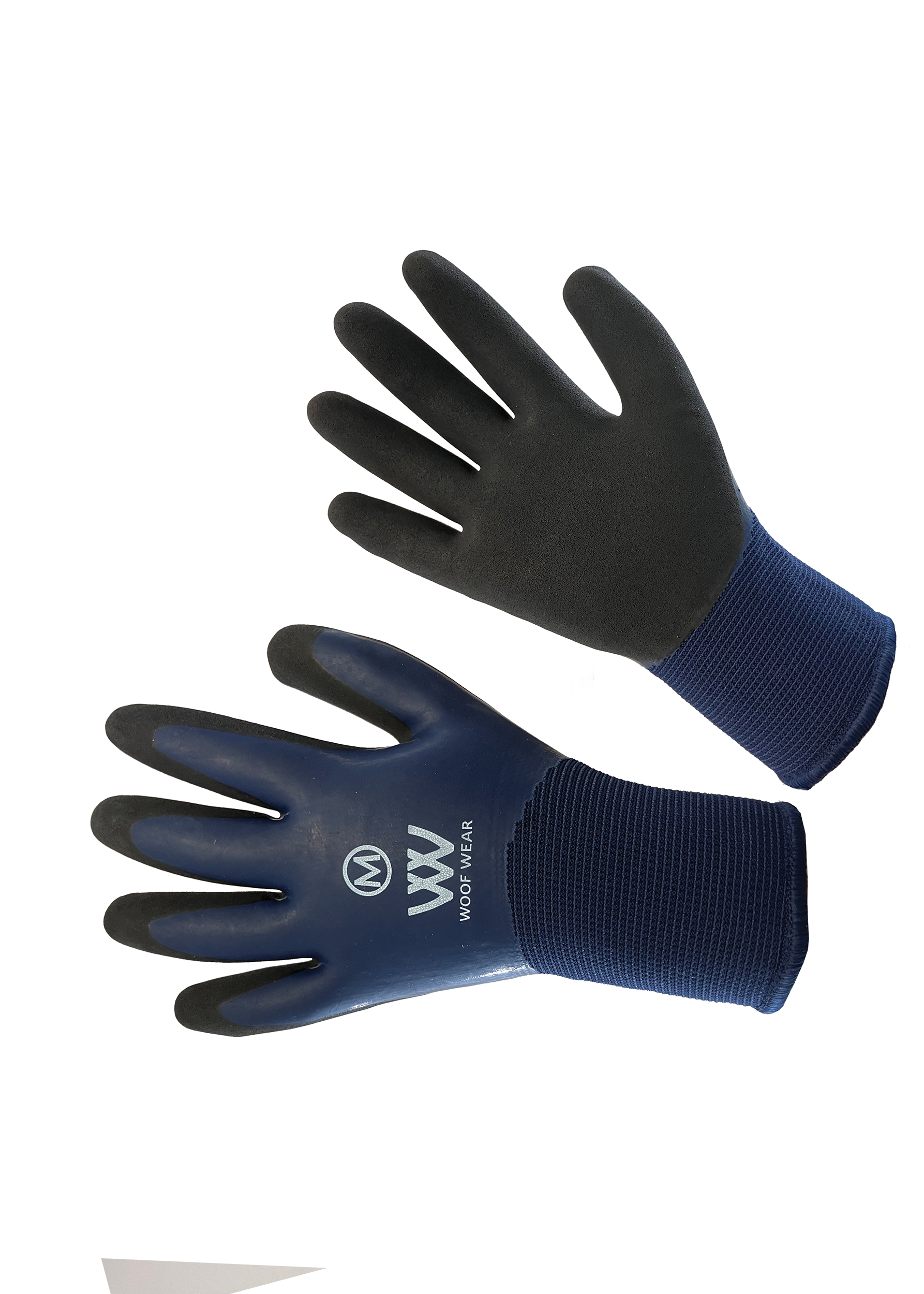 Woof Wear Winter Yard Glove in navy, thermal lined with a waterproof grip palm, size medium