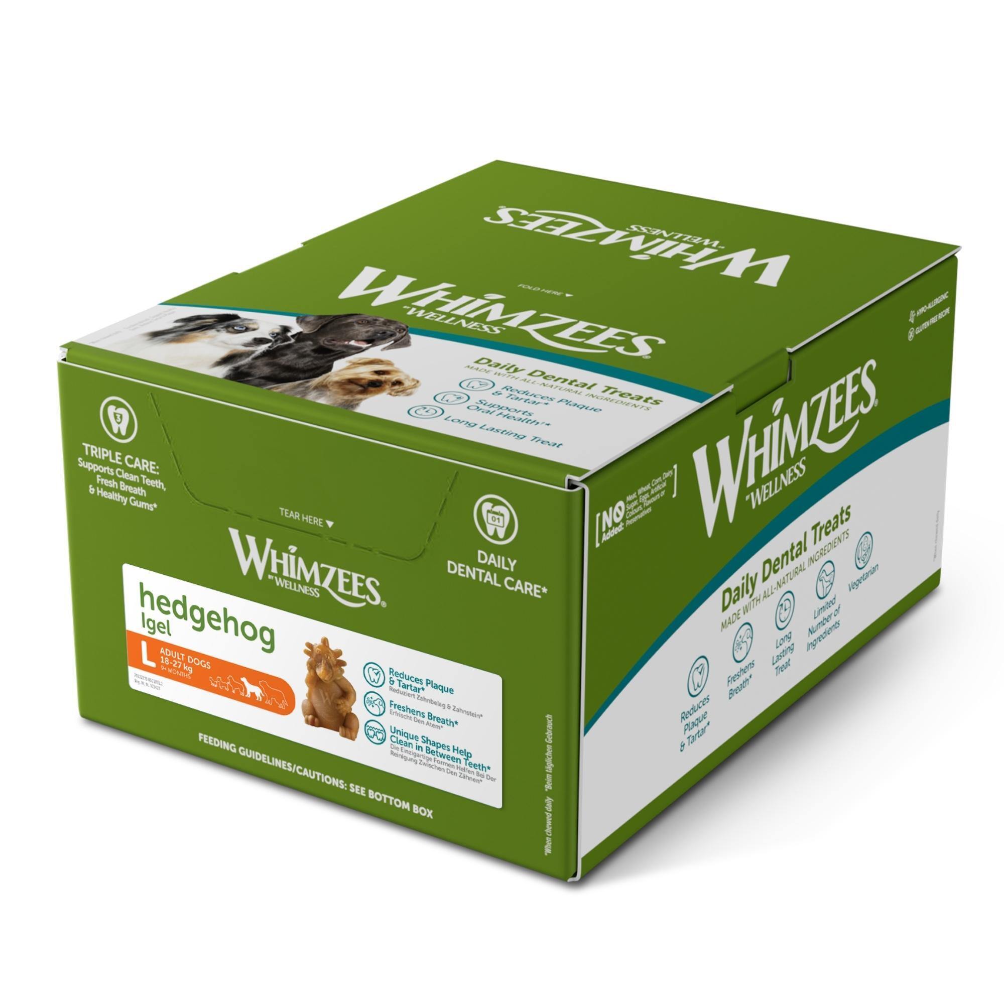WHIMZEES® Hedgehog Dental Dog Chew – Large (Box of 30)