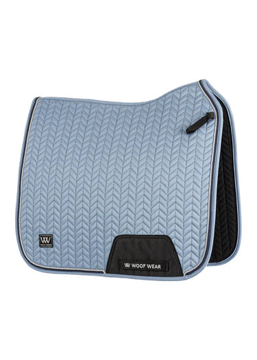 Woof Wear Herringbone Saddle Dressage Pad Steel Blue Full