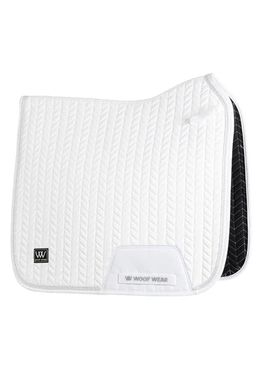Woof Wear Herringbone Saddle Dressage Pad White Full