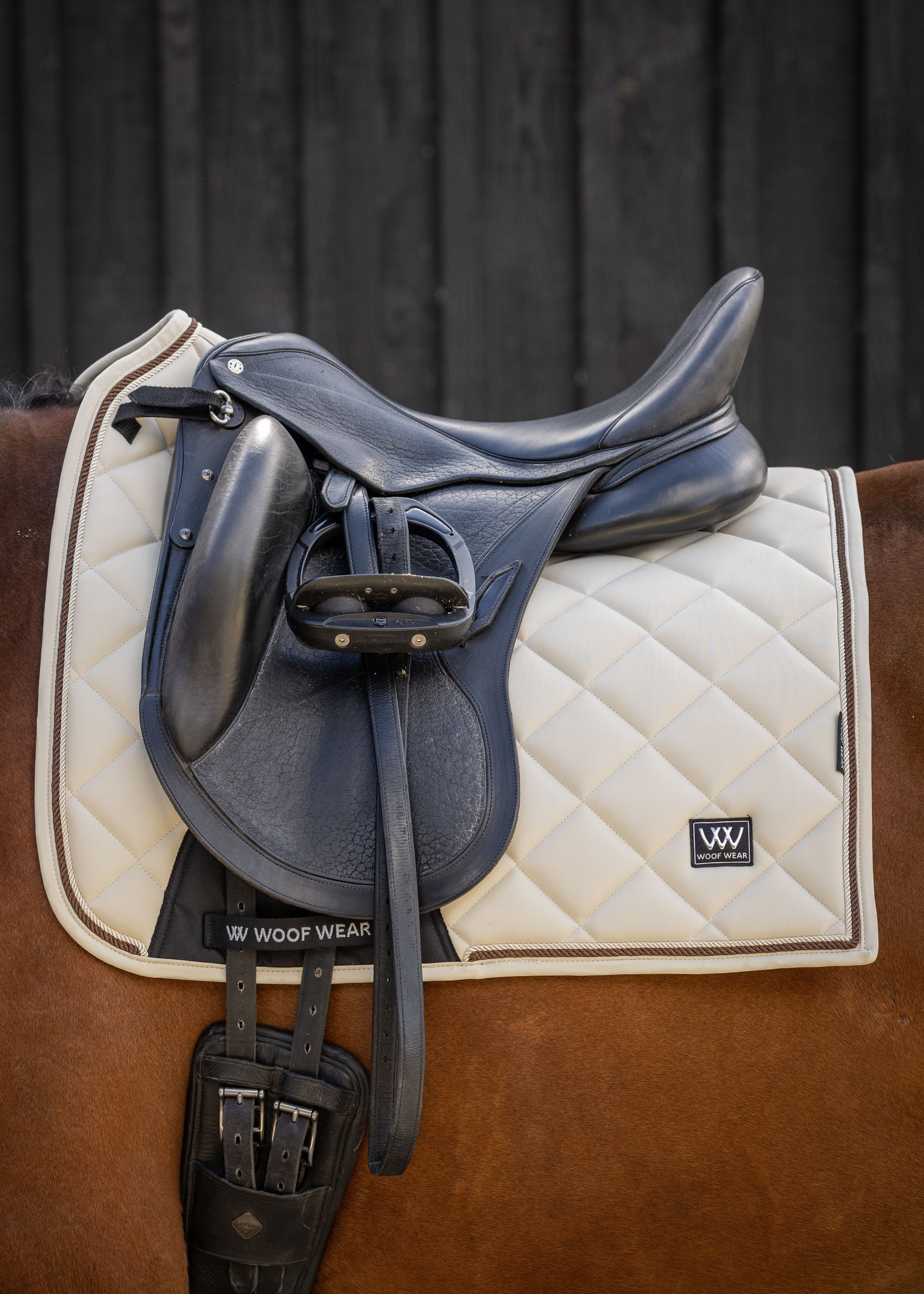 Woof Wear Vision Aura Dressage Saddle Pad in stone