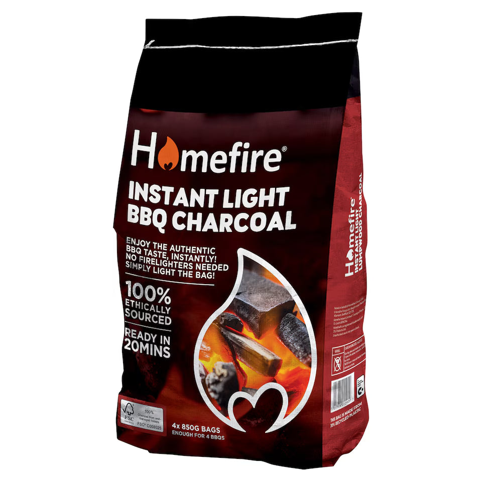 Homefire Instant Light Lumpwood Charcoal – 2 Pack