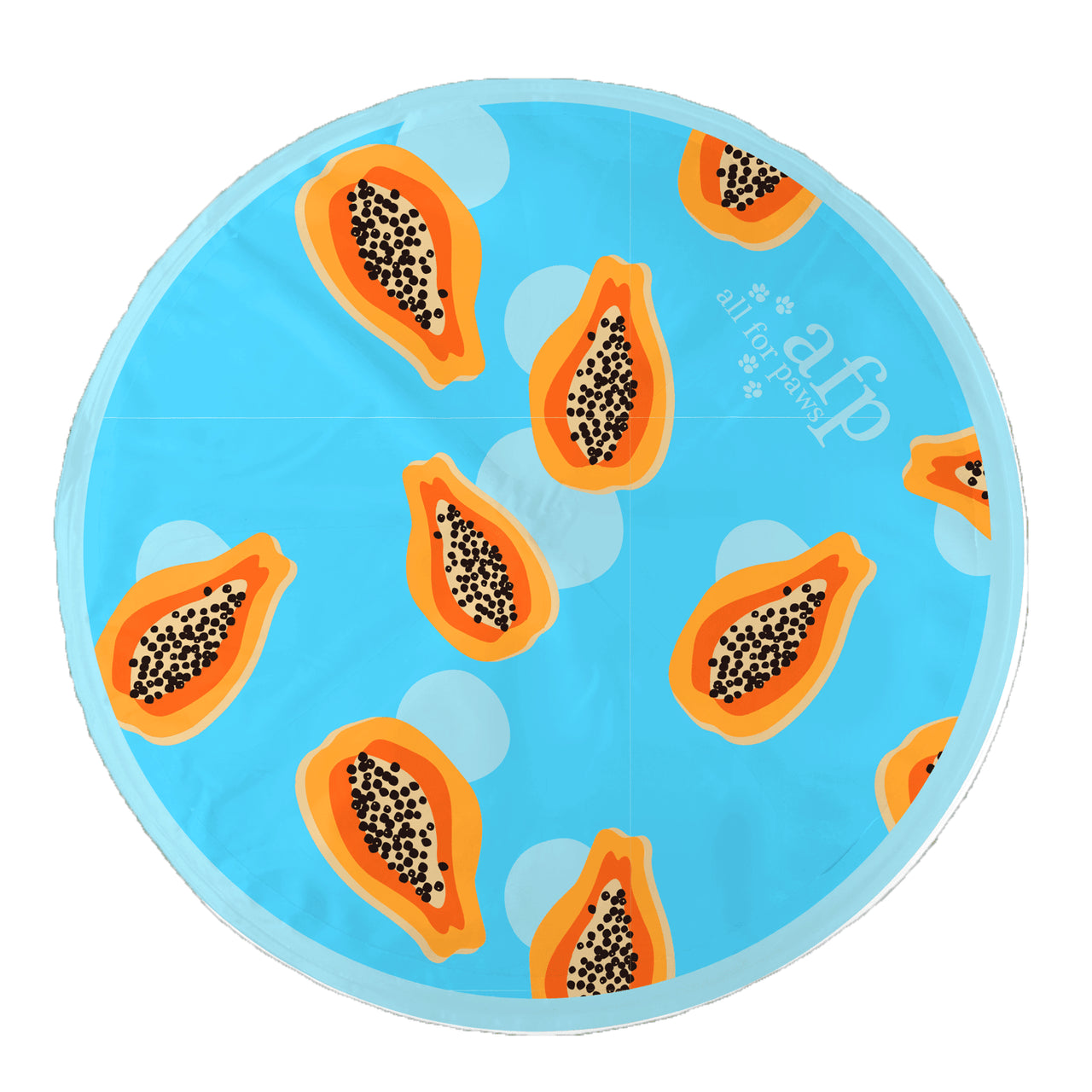 All For Paws Chill Out Papaya Cooling Mat 60x60cm - Self-Cooling Dog Mat for Summer Comfort