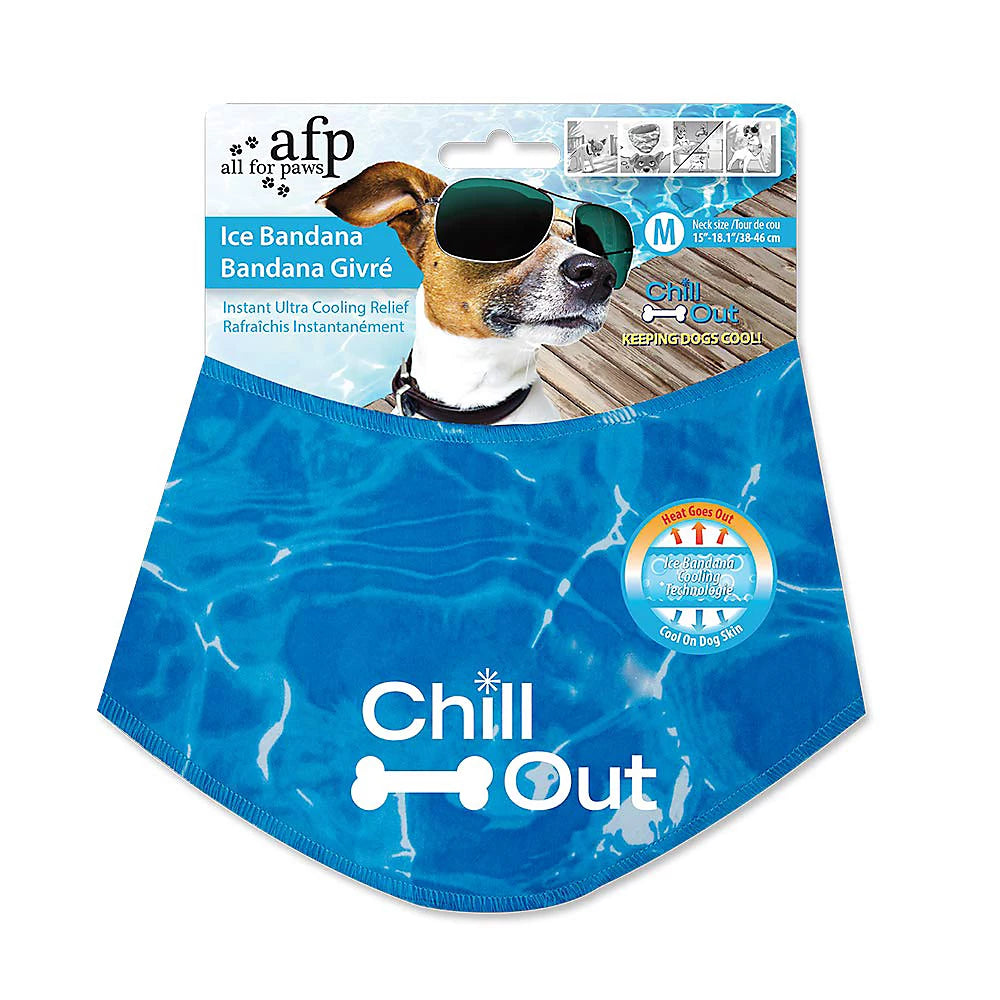 All For Paws Chill Out Ice Bandana Small - Cooling Dog Bandana for Hot Weather