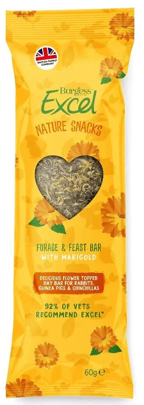 Burgess Excel Forage and Feast Hay Bar – Healthy Small Animal Treats - Cornflower 60g