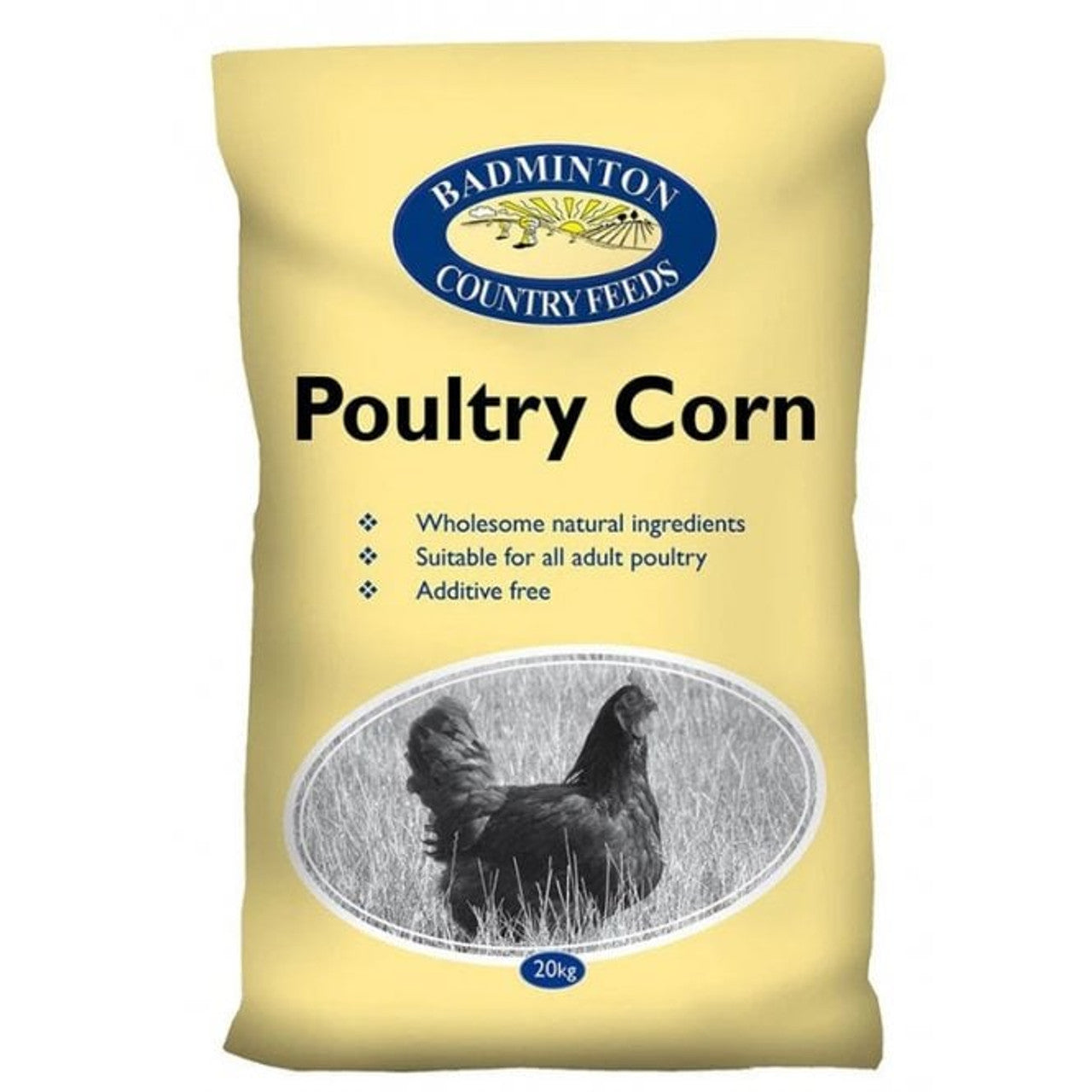 Badminton Cut Maize 20kg – Palatable Energy Feed with Natural Yolk Pigment for Poultry & Birds