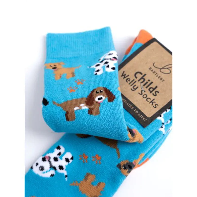 Bartleby Childs Welly Sock 9-3 Puppy Love