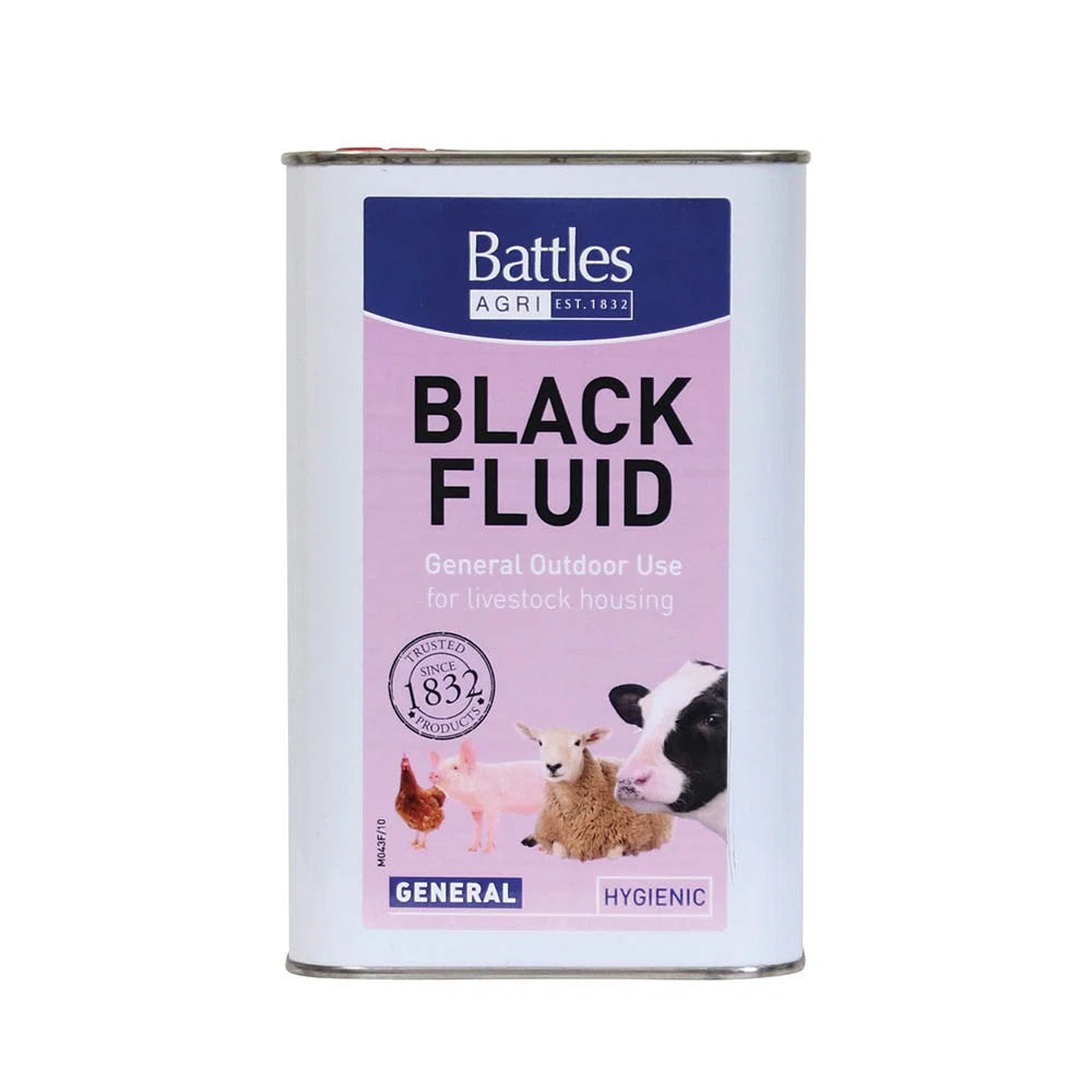 Battles Black Disinfectant Fluid – General Outdoor Stable & Kennel Cleaner 4.5L