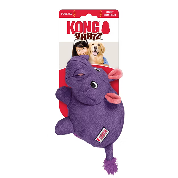 KONG Phatz Hippo – Dog Toy (Medium)