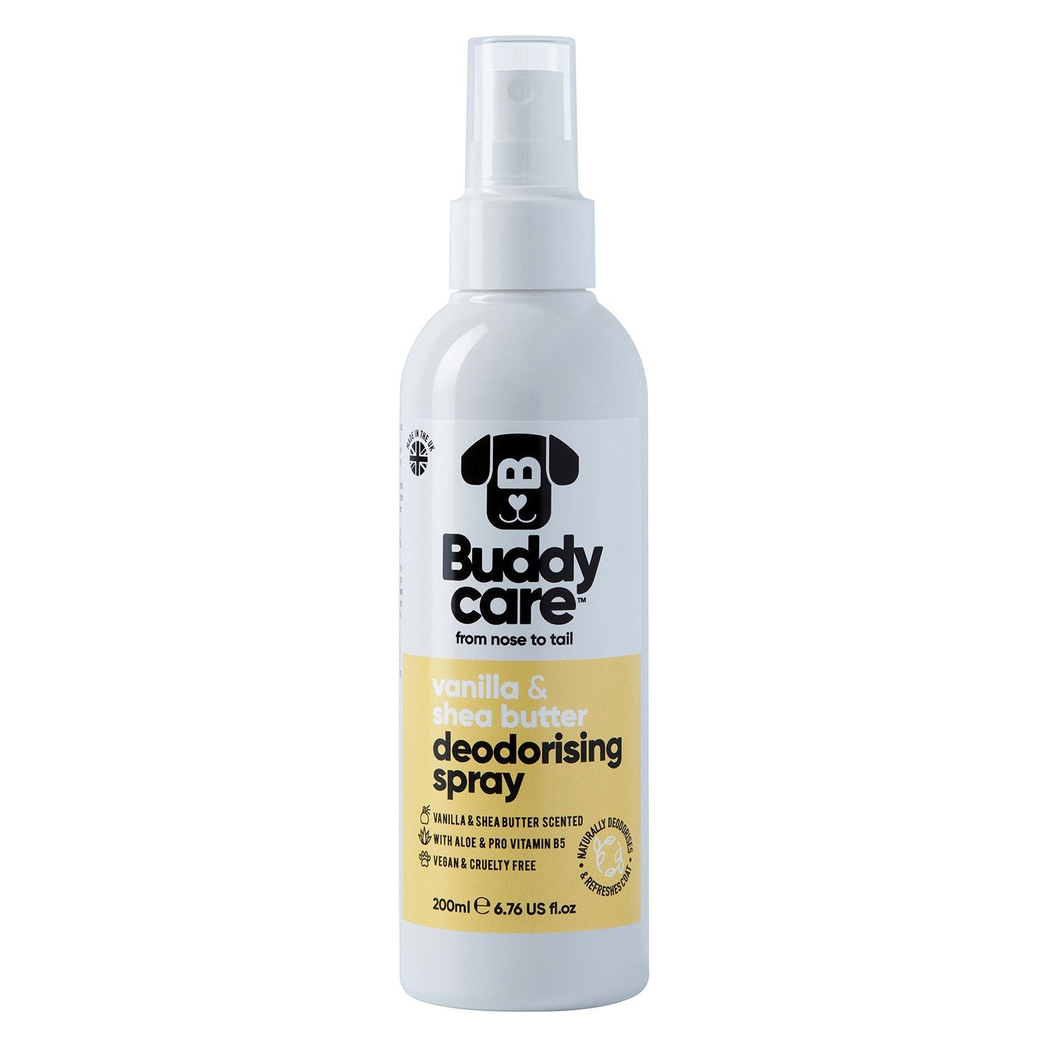 Buddycare Dog Deodorizing Spray – Vanilla & Shea Butter, 200ml