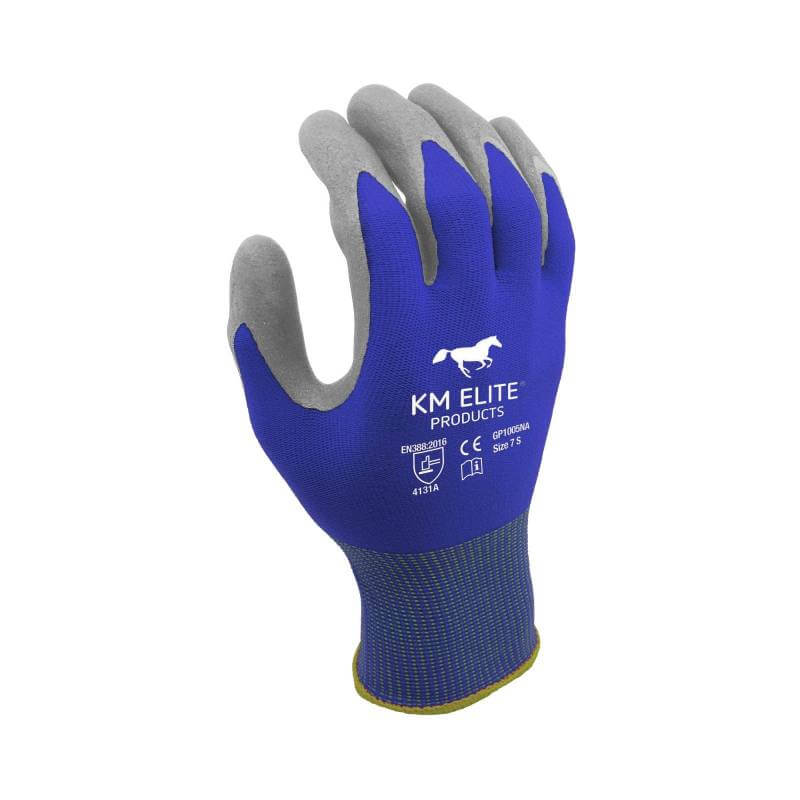 KM Elite Multi-Purpose Equestrian Gloves – Blue SIZE 8