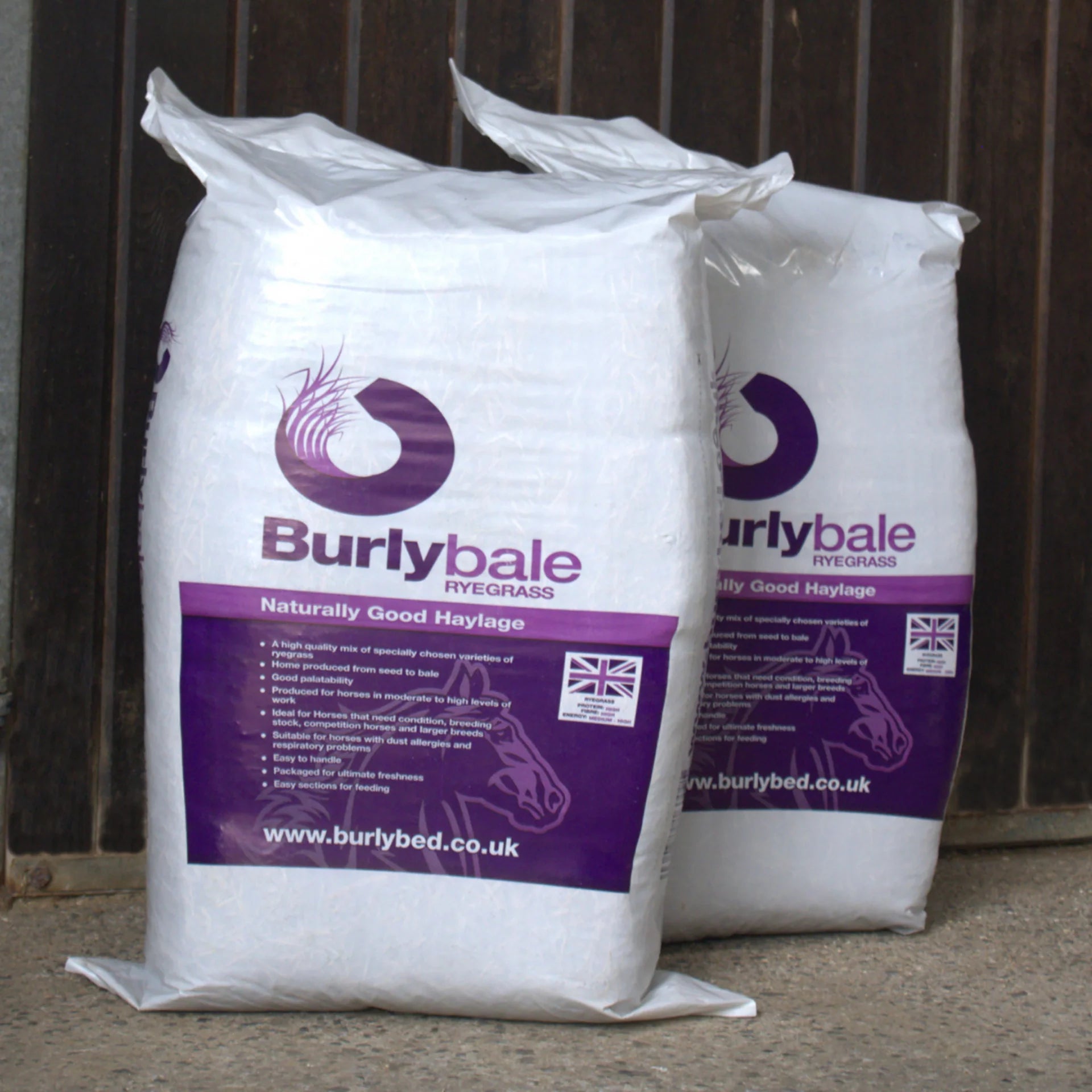 Burlybale Ryegrass Haylage – 20kg approx. (High-Energy Forage for Horses & Ponies)