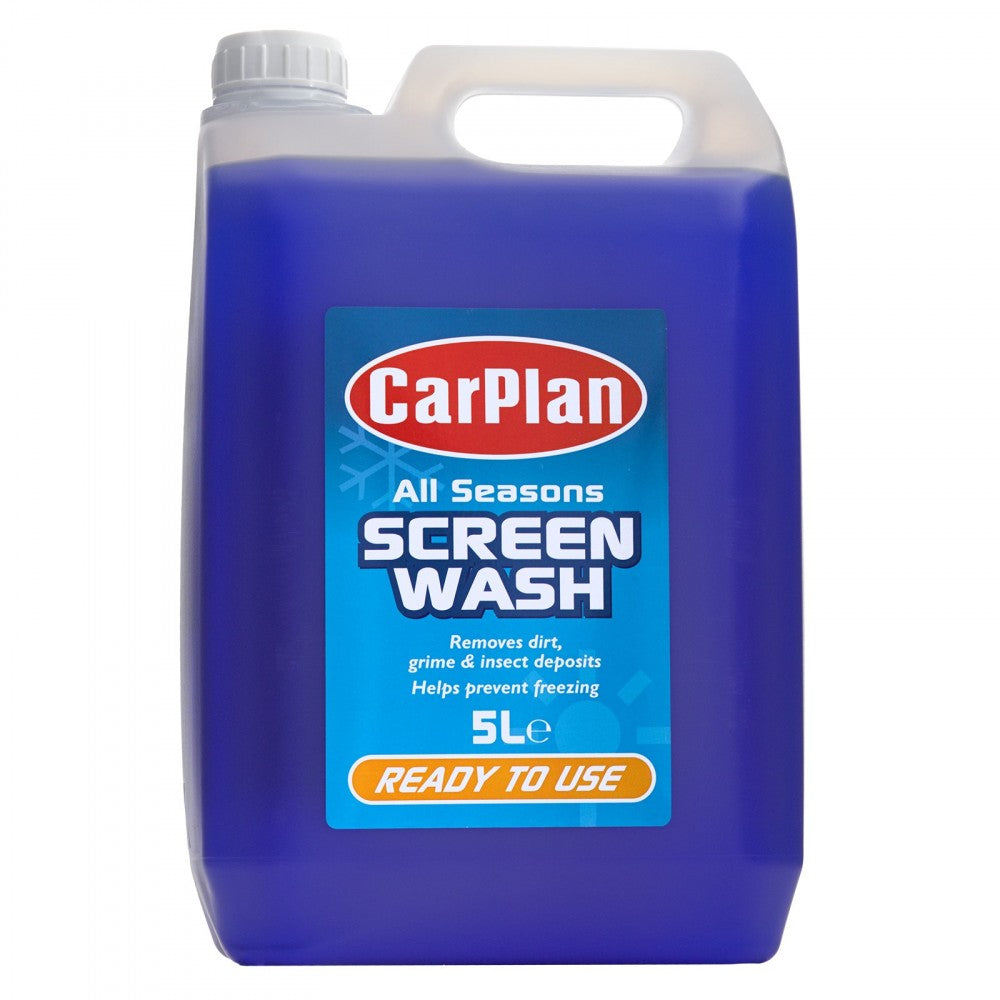 CarPlan All Seasons Screenwash 5 litre ready to use bottle, front label