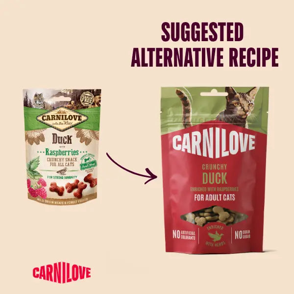 Carnilove Duck with Raspberries Cat Treat, 50g