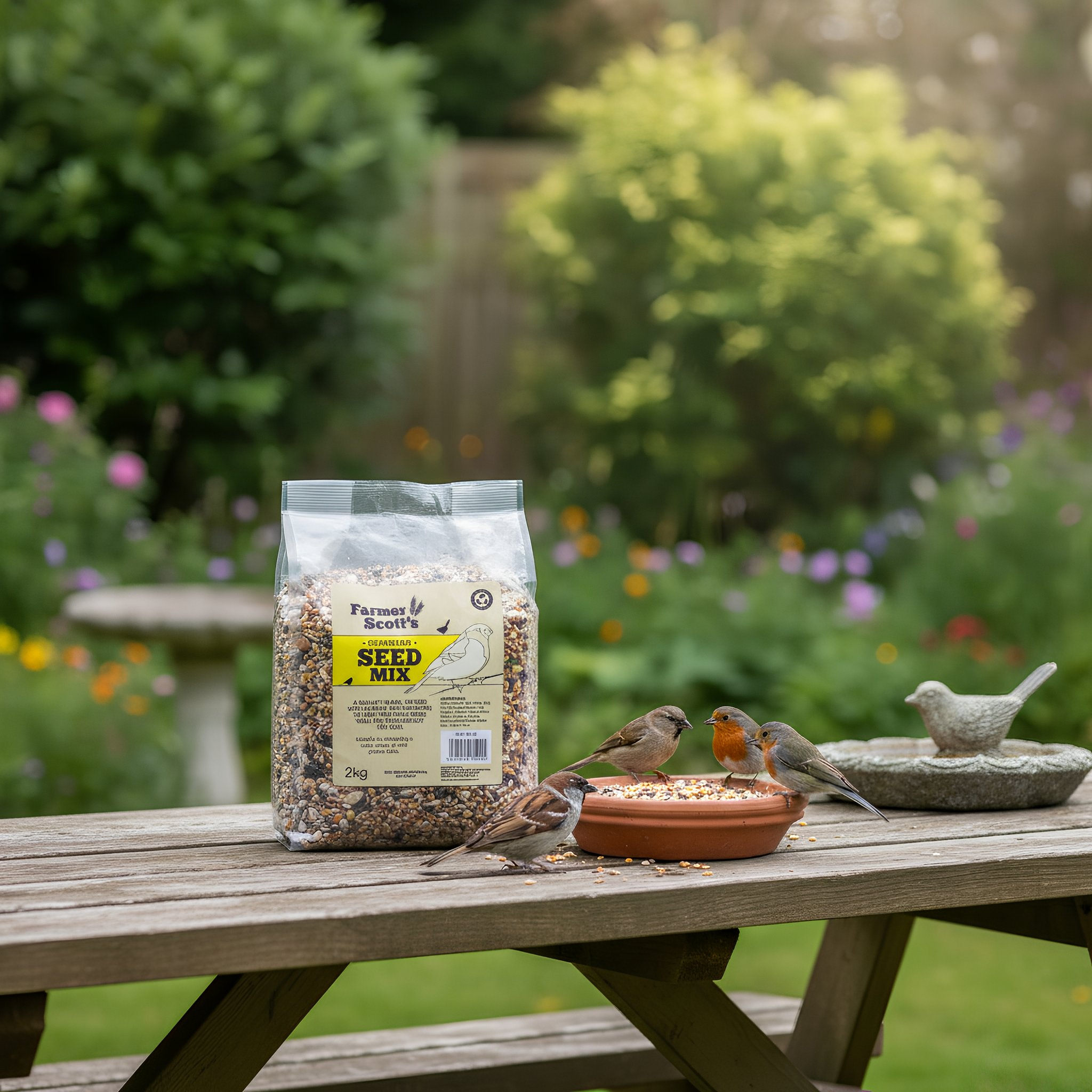 Farmer Scott's Wild Bird Standard Seed Mix 2KG – High Energy Garden Bird Feed