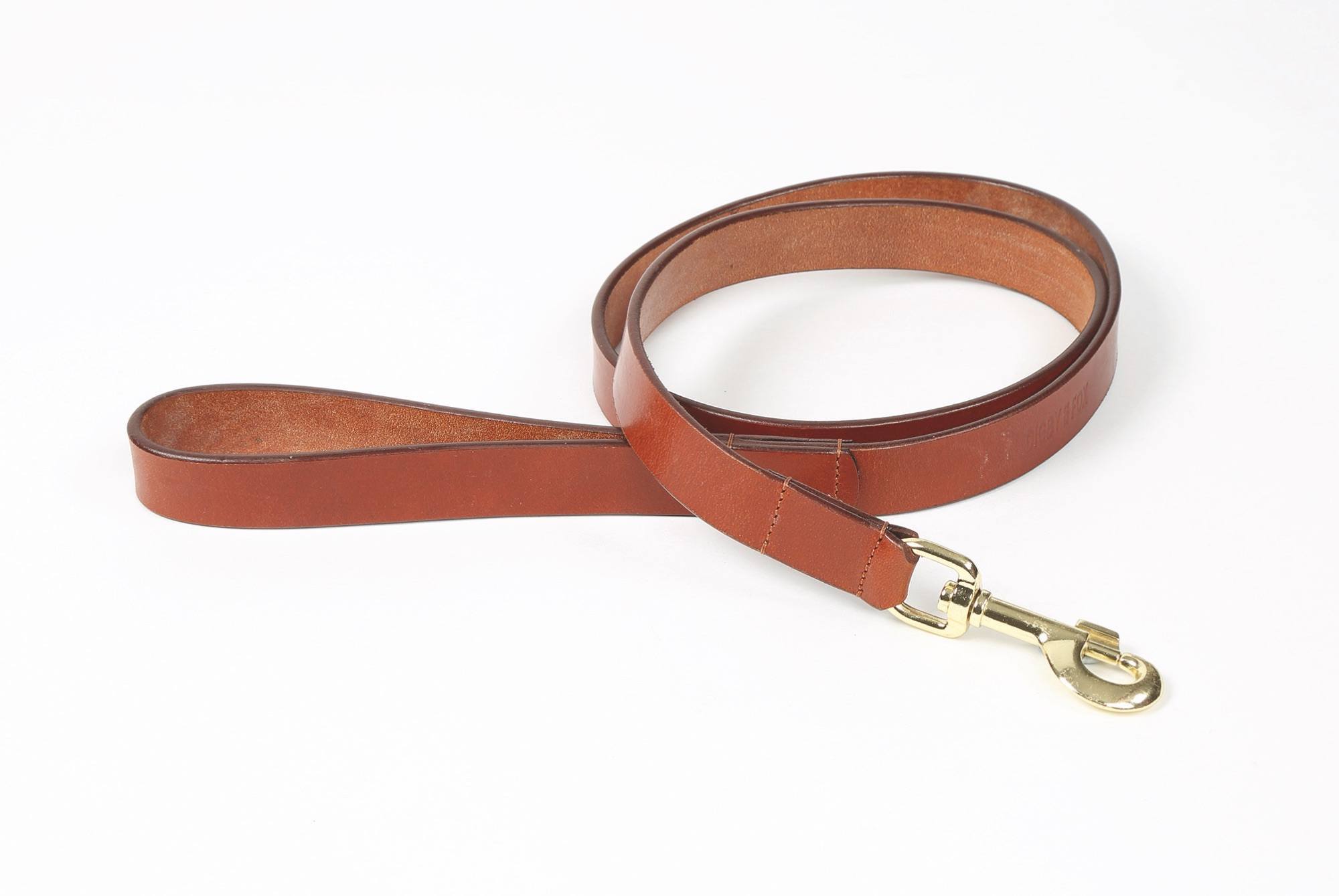 Digby & Fox Flat Leather Lead Tan M