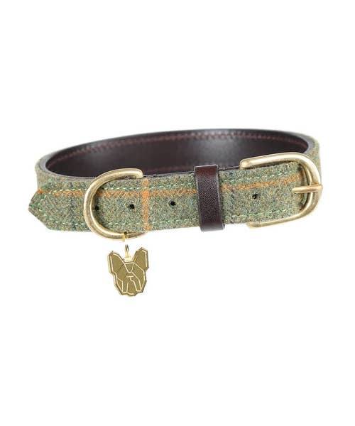 Digby & Fox Tweed Dog Collar Check L